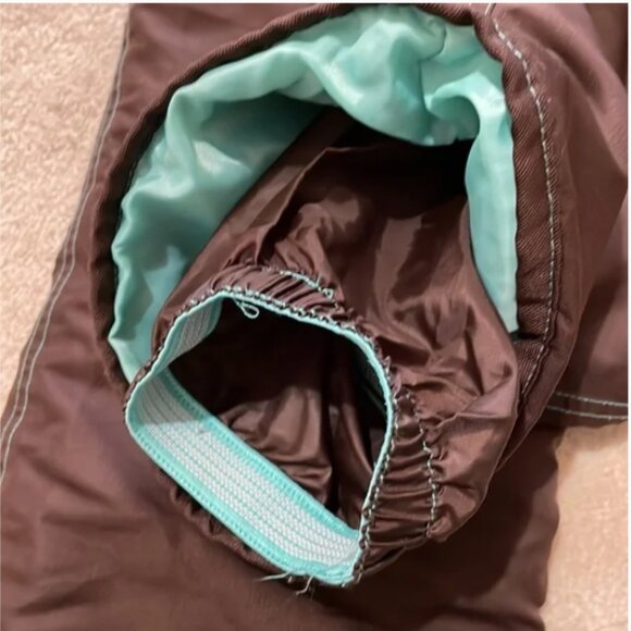 Cherokee snow ski pants adjustable waist brown with teal Size Large 10/12 - Picture 6 of 9